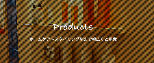 Products ホームケア〜スタイリング剤まで幅広くご用意